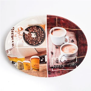 custom cake plastic serving tray,plastic material serving tray,full printed plastic tray