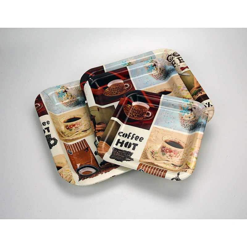 custom square shape plastic serving tray,advantage of service plastic tray,small size decorative plastic tray