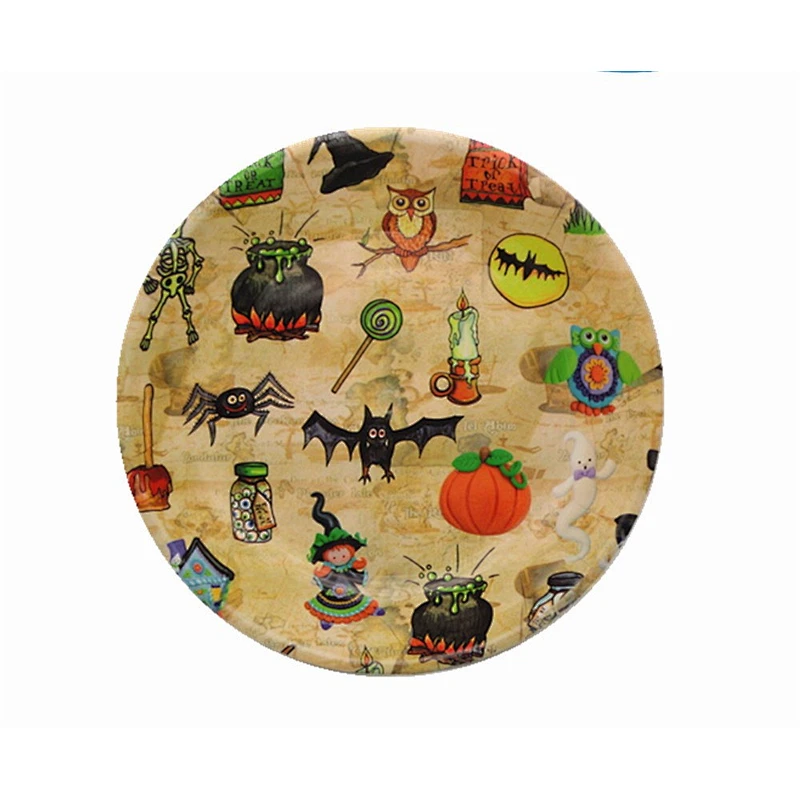 China  printed round propylene pp round tray cheap  christmas decor plate