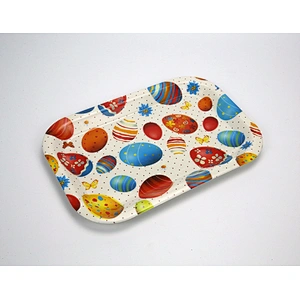 promotion large food  serving tray wholesale serving plastic tray rectangular full printing plastic tray