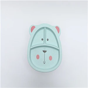 Custom  Eco-friendly baby felt disper storage  bamboo children plates babay plate sets