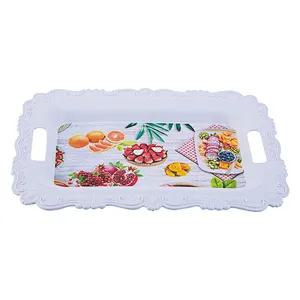 Flat rectangular and colored plastic tray,large size deep shallow plastic tray,new arrival latest design plastic tray