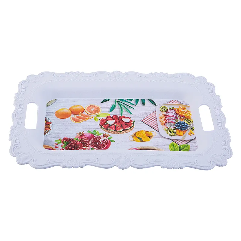 Flat rectangular and colored plastic tray,large size deep shallow plastic tray,new arrival latest design plastic tray