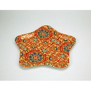 Hot sale gift serving tray clear star shape PP plastic tray printed  plastic serving tray