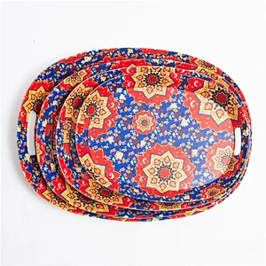 Custom logo decorative round polypropylene plastic food plate