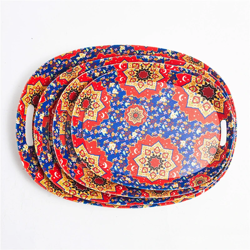 Custom logo decorative round polypropylene plastic food plate