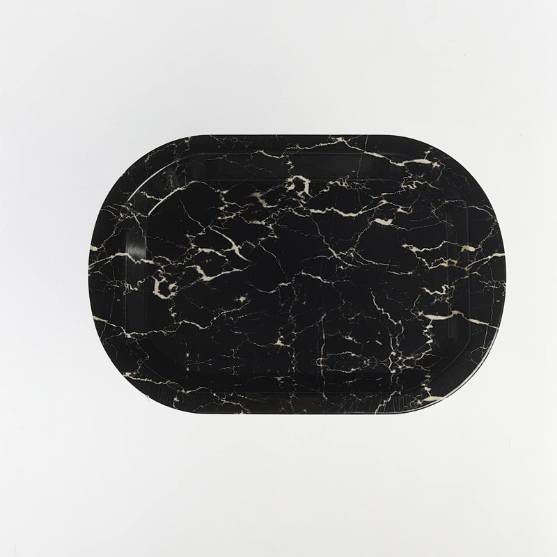 Fish plastic seafood large tray,cheap large size plastic tray,new full print plastic tray