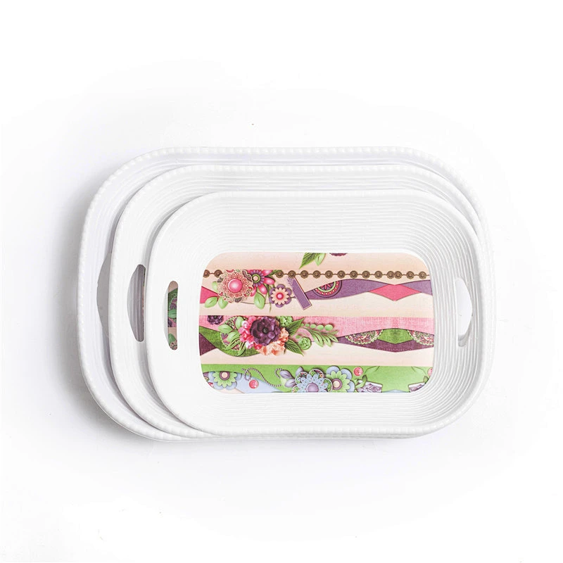 White contracted With the handle restaurant home bar plastic tray