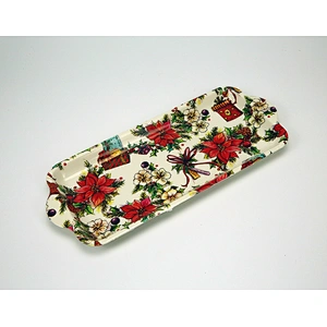 Plastic serving tray with hand,kiwi fruit packaging tray,good design deep flower printed plastic tray