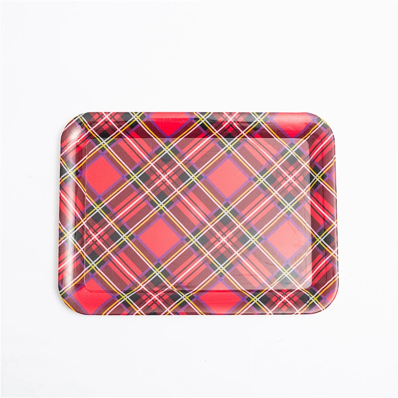 China Custom Eco Friendly Bio Bamboo Fiber Tray Restaurant Food Serving Tray
