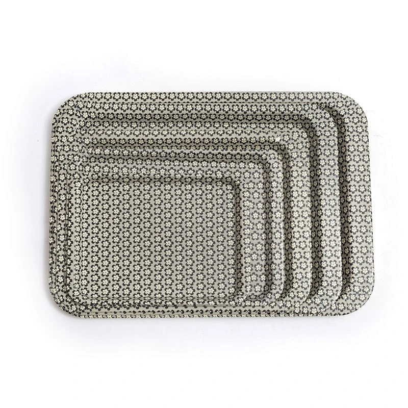 custom western design serving tray,rectangular large size food tray,hot sale serving plastic tray