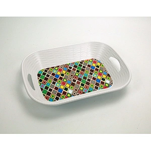Custom print plastic melamine snack serving tray