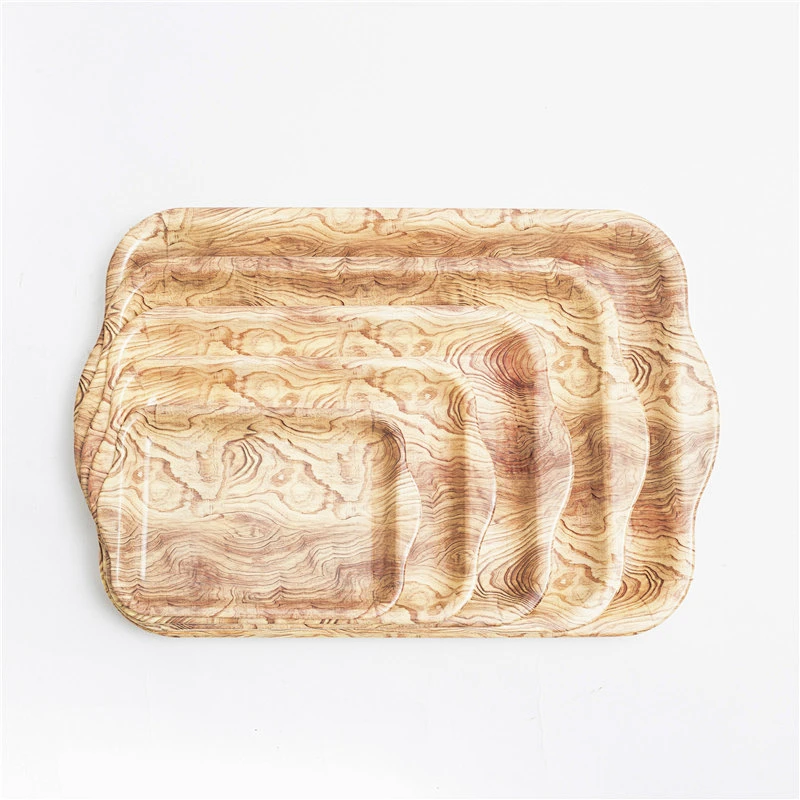 Custom Popular Design Full Printed Rectangular Serving Tray With Handle