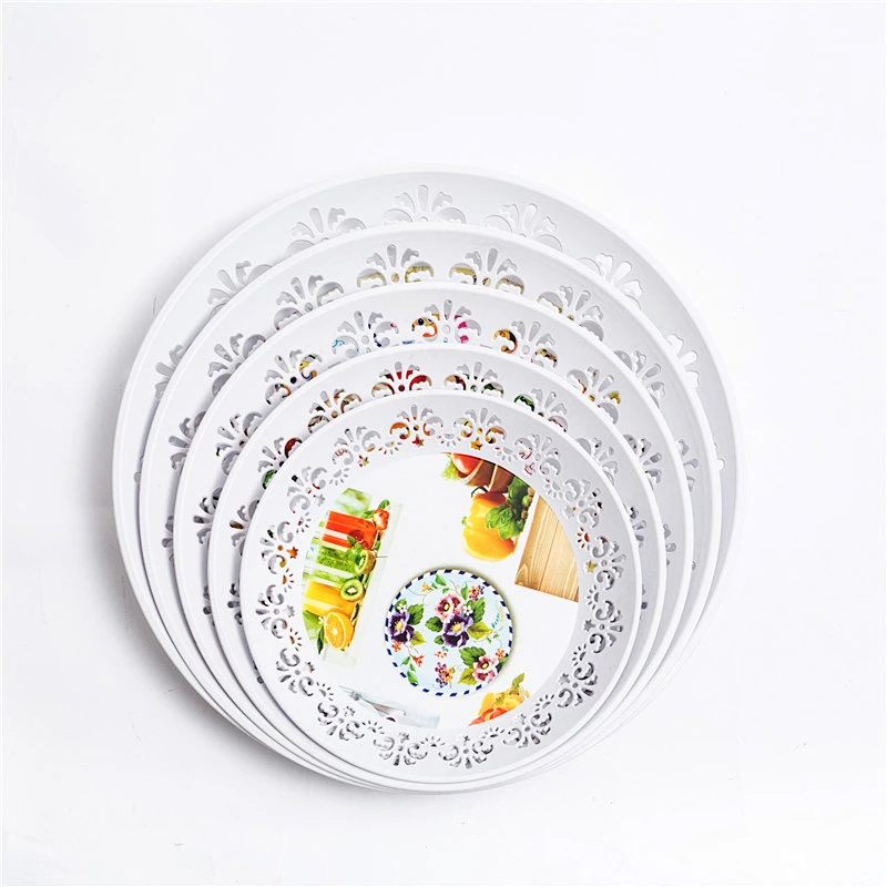 Promotional food serving tray full printing  plastic tray fruit tray