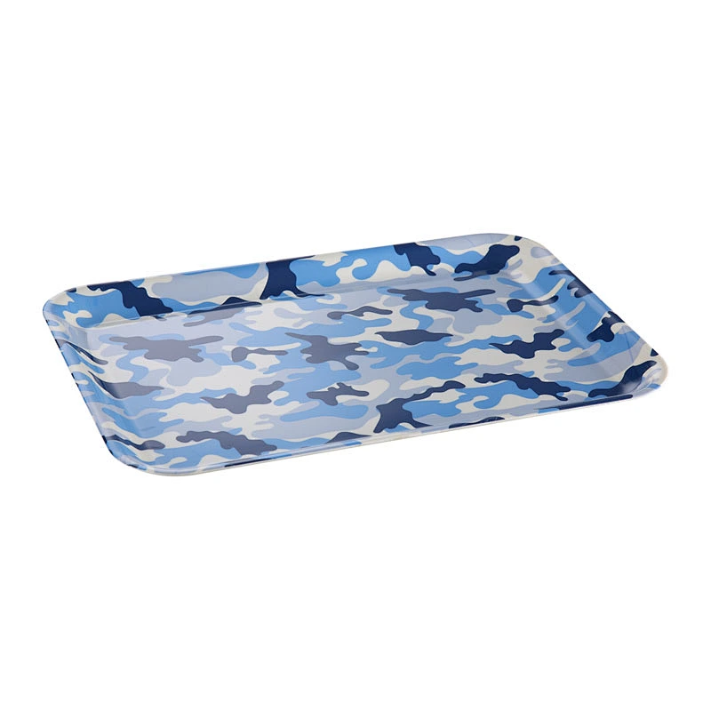 High Quality Wholesale Custom flower design rectangle shape plastic serving tray