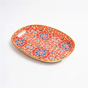 Cheap hard plastic serving tray food grade PP plastic tray hot sale With the handle serving tray
