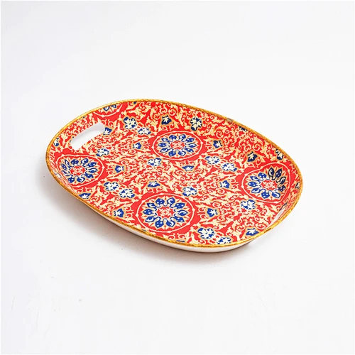 Cheap hard plastic serving tray food grade PP plastic tray hot sale With the handle serving tray