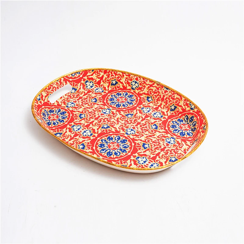 Cheap hard plastic serving tray food grade PP plastic tray hot sale With the handle serving tray