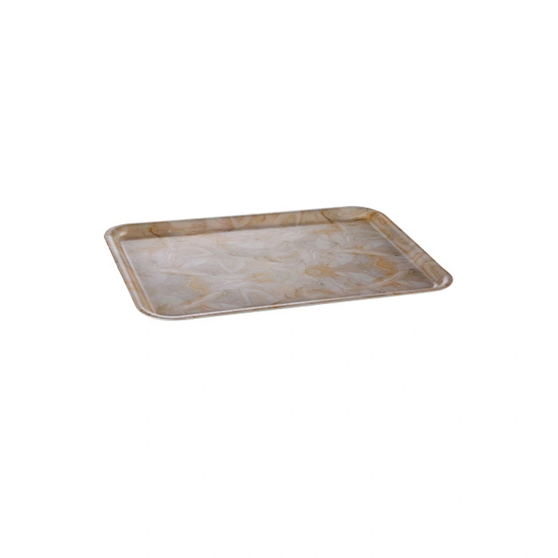 High Quality Wholesale Custom flower design rectangle shape plastic serving tray
