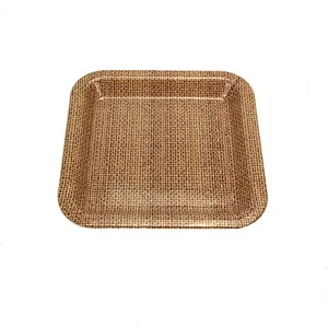 Custom Cheap flower design printed  Square Food  fruit Serving Tray