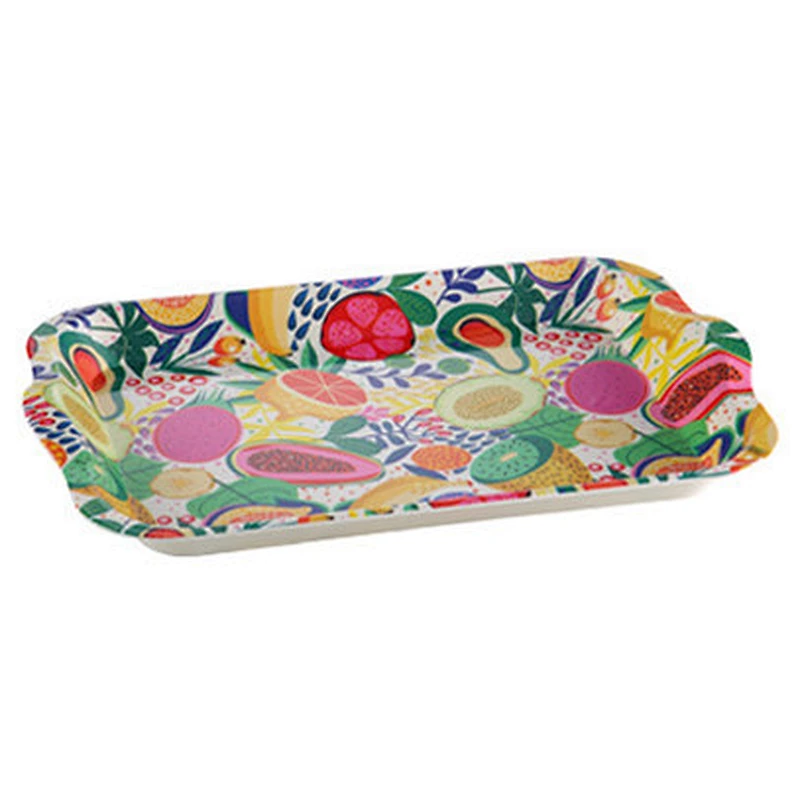 Deep well ,rectangular plastic tray with handle and high quality plastic coffee tray