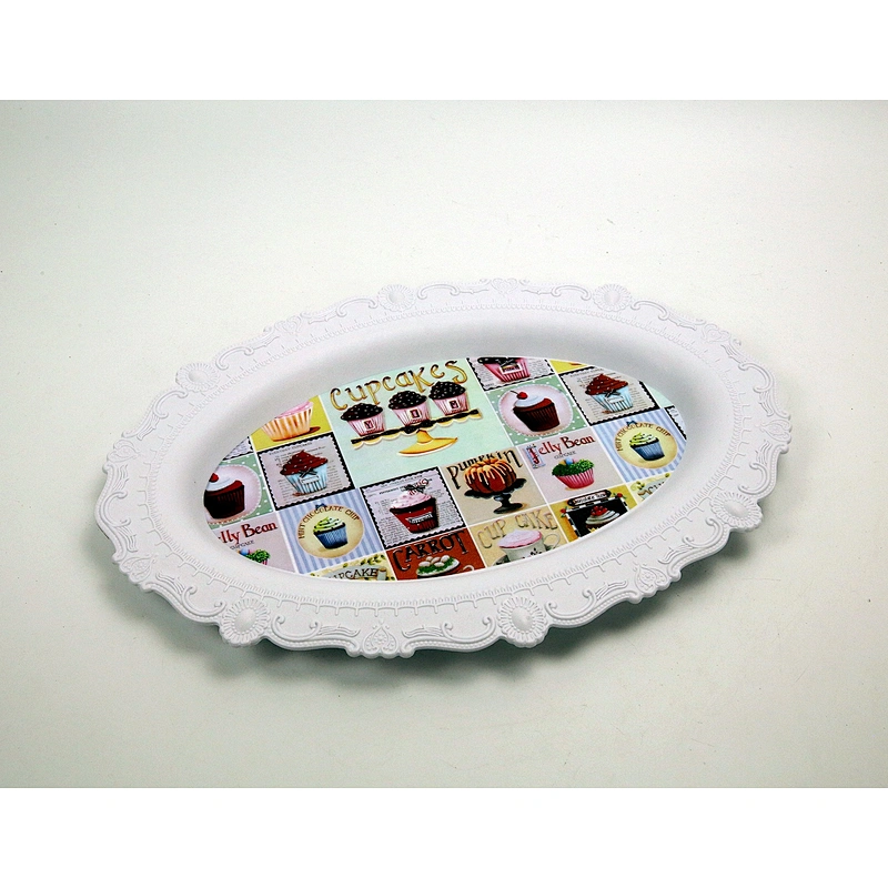 Factory Low Price Rectangle Non Slip Service Tray Melamine Tray