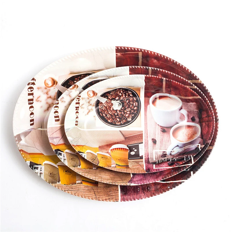 custom cake plastic serving tray,plastic material serving tray,full printed plastic tray