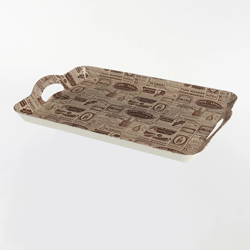 reusable dinnerware high quality rectangular with the handle plates