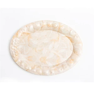 custom oval lunch plastic tray  high quality plastic tray hot sale snacks cake plastic tray