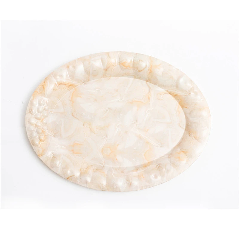 custom oval lunch plastic tray  high quality plastic tray hot sale snacks cake plastic tray