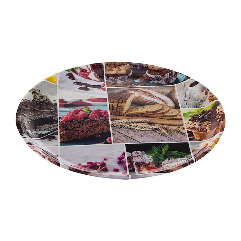 Custom 28cm Non Slip Cheap Chinese Plastic coffee Table Tray