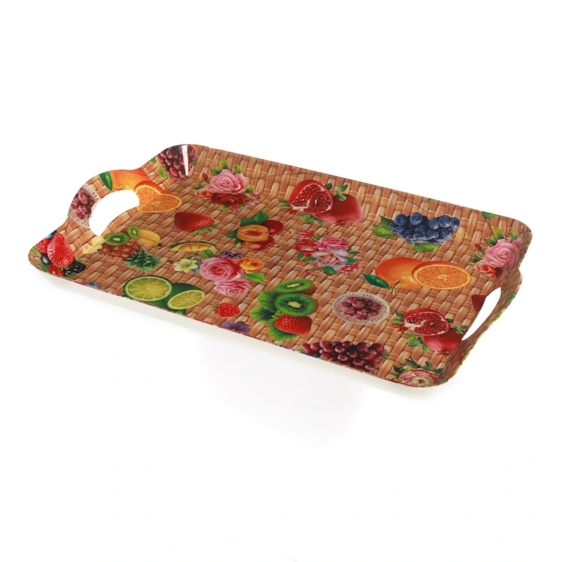reusable dinnerware high quality rectangular with the handle plates