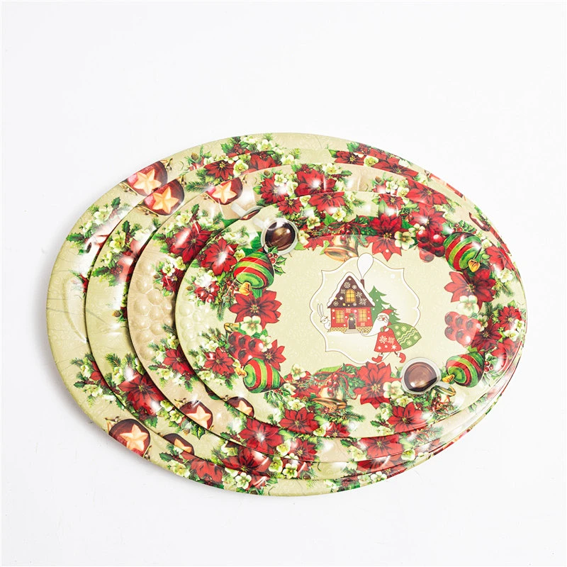 custom oval lunch plastic tray  high quality plastic tray hot sale snacks cake plastic tray