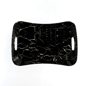 custom printed coffee seving tray coffee series plastic trays  with the handle taray