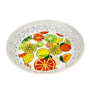 Promotional food serving tray full printing  plastic tray fruit tray
