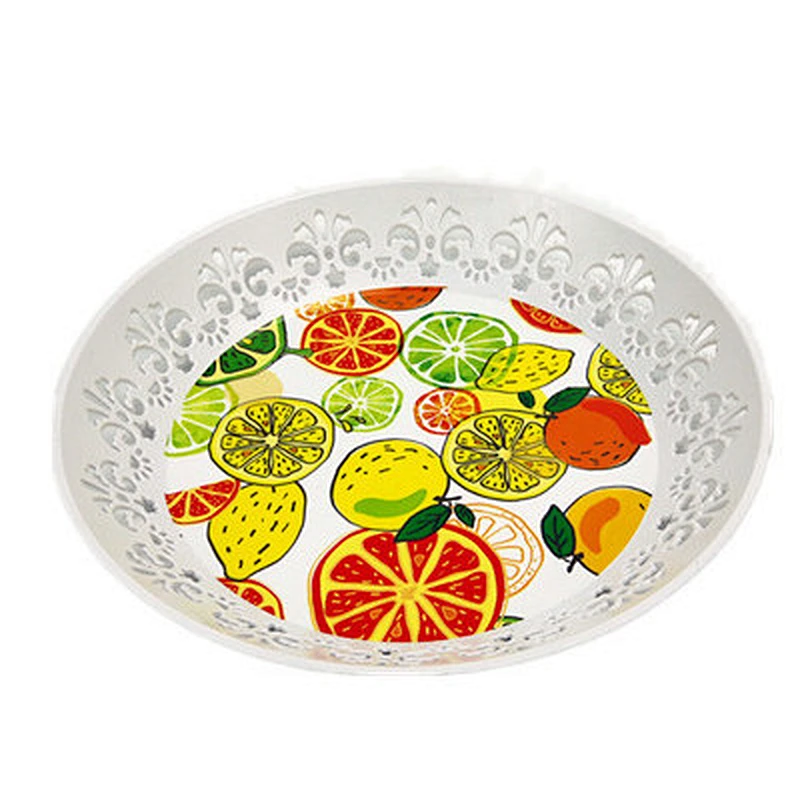 Promotional food serving tray full printing  plastic tray fruit tray