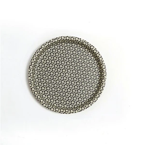 Custom wholesales Bamboo Fiber Tray  Full Print  Large round Serving Tray