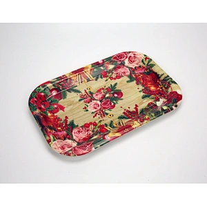 promotion large food  serving tray wholesale serving plastic tray rectangular full printing plastic tray