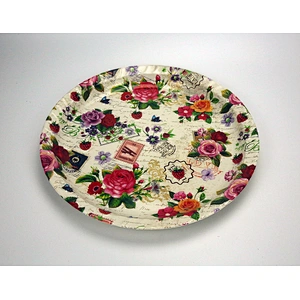 Plastic round fruit trays, Plastic charger plates, Serving plates