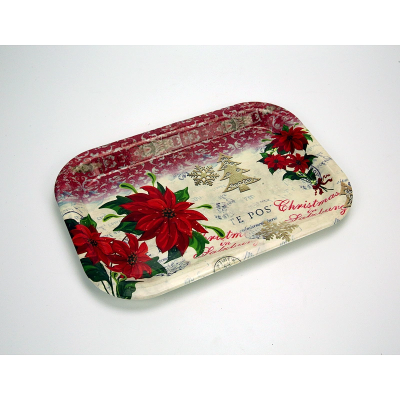 promotion large food  serving tray wholesale serving plastic tray rectangular full printing plastic tray