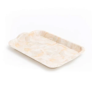Wholesale hotel service supplies rectangle non slip drink print seving tray
