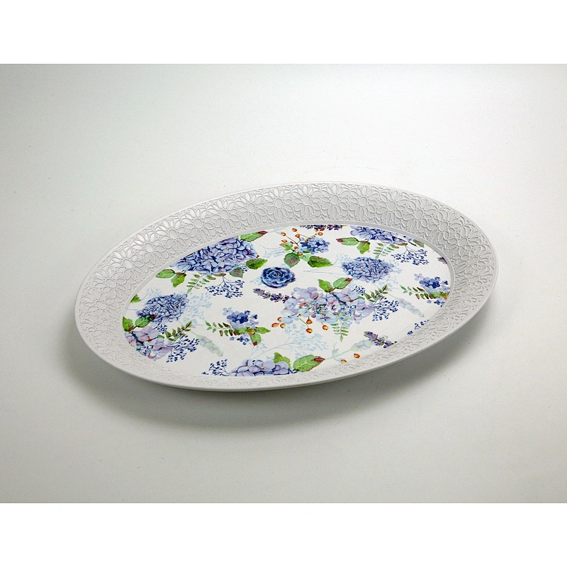 Printed white  cutlery set and  food  gold charger plate