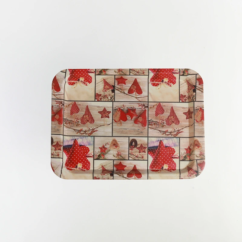 colored serving plastic tray large deep rectangular shallow tray full printing serving tray
