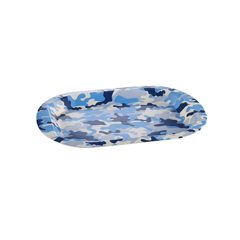 Good price promotion gift flower design plastic oval plate