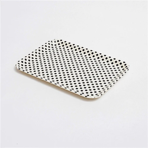 Wholesale hotel service supplies rectangle non slip drink print seving tray