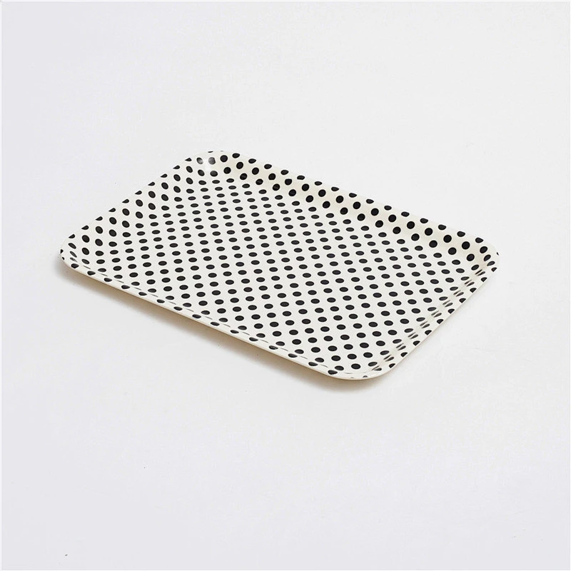Wholesale hotel service supplies rectangle non slip drink print seving tray