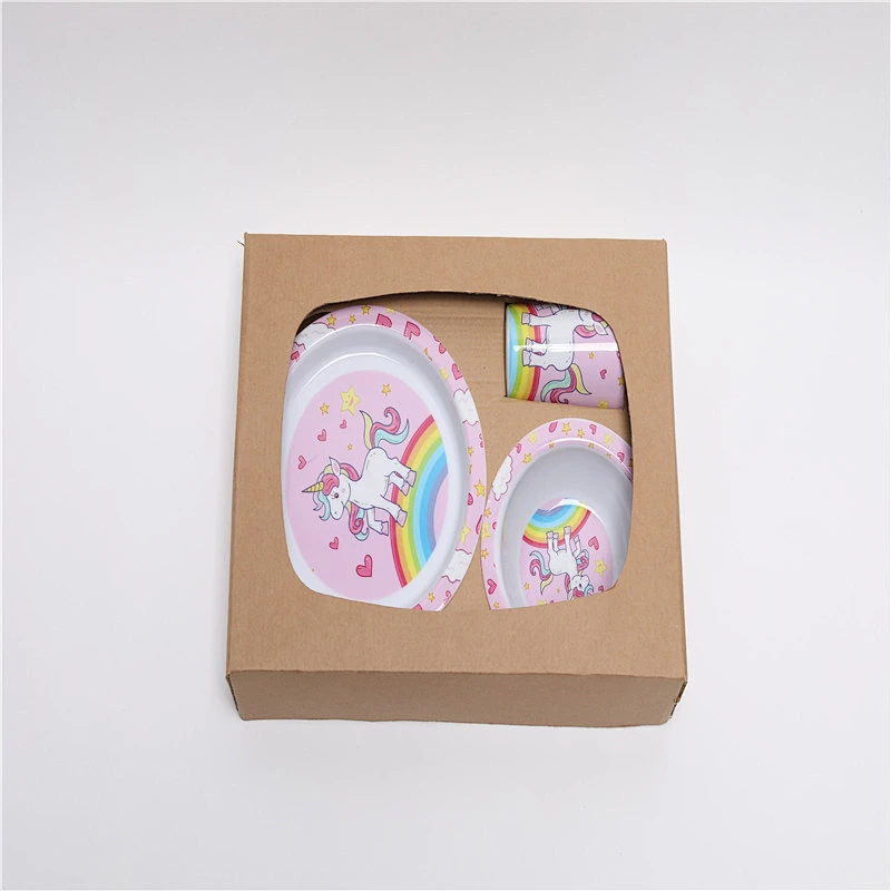 Factory custom  Kinds dishes bpa free children bamboo Plate Set
