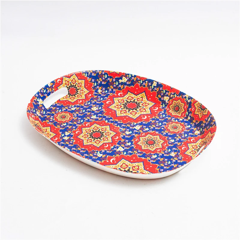 Cheap hard plastic serving tray food grade PP plastic tray hot sale With the handle serving tray