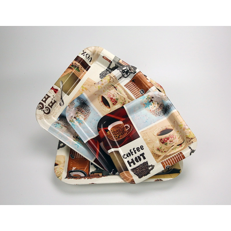 custom square shape plastic serving tray,advantage of service plastic tray,small size decorative plastic tray