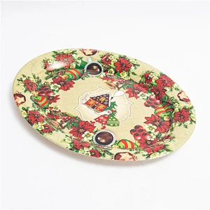 custom oval lunch plastic tray  high quality plastic tray hot sale snacks cake plastic tray